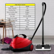 Detailed information about the product Remove Tough Dirt Only 6-Min Heating 1.5L Steam Cleaner With Multi Nozzles For Cloth Tile Glass Etc.