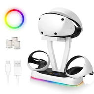 Detailed information about the product Replacement PS VR2 Controller Charging Dock RGB Light Vertical Station Headset Holder Display Stand Gaming Organizer