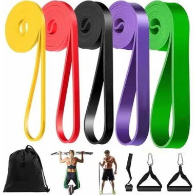 Resistance Bands,5 Pack Sports Elastic Band,Assist Straps For Pull Ups,Resistance Bands For Exercise,Elastic Bands For Exercise At Home Or Gym