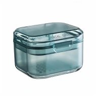 Detailed information about the product Retainer clean Case, Orthodontic Denture Bath Box with Strainer Basket, Denture Holder Storage Soak Container for Traveling (Blue)