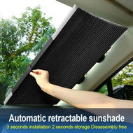 Detailed information about the product Retractable Car Window Sunshade - Foldable Windshield Sunshade Cover Shield Curtain to Block Anti-UV Rays