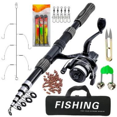 Retractable Fishing Rod Carbon Fiber, Portable Reel Telescopic Fishing Rod for Fishing Lovers