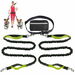 Retractable Hands Free Dog Lead with Dual Bungees for 2 Dogs, Adjustable Belt Belt Bag for Running Walking Hiking Jogging Biking Color Green. Available at Crazy Sales for $19.99