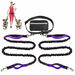 Retractable Hands Free Dog Lead with Dual Bungees for 2 Dogs, Adjustable Belt Belt Bag for Running Walking Hiking Jogging Biking Color Purple. Available at Crazy Sales for $19.99