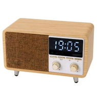Detailed information about the product Retro Bluetooth Speaker Clock Radio with Fabric Grille Vintage FM Radio with Dual Alarm,Dimmable LED Display for Bedroom Nightstand,Office Desk,Loud Sound