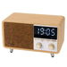 Retro Bluetooth Speaker Clock Radio with Fabric Grille Vintage FM Radio with Dual Alarm,Dimmable LED Display for Bedroom Nightstand,Office Desk,Loud Sound. Available at Crazy Sales for $44.99