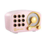 Detailed information about the product Retro Bluetooth Speaker, Vintage FM Radio with Old Fashioned Classic Style, Loud Volume, Bluetooth 5.0 Wireless Connection, Pink