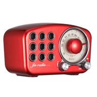 Detailed information about the product Retro Bluetooth Speaker, Vintage FM Radio with Old Fashioned Classic Style, Loud Volume, Bluetooth 5.0 Wireless Connection, Red
