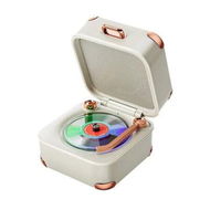 Detailed information about the product Retro Bluetooth Speaker with RGB Vinyl Light,Turnables Small Record Player,Mini Portable Vintage Speaker for Home Office Decor(Beige)