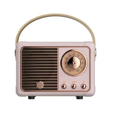 Retro Bluetooth Speaker,Vintage Decor,Small Gift for Women Men Pink