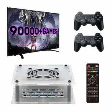 Retro Game Console 64GB Internal Storage 90000+ Games Classic Gaming System For 4K Television HD AV Output Works With PS1 PSP MAME Birthday Present