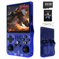 Detailed information about the product Retro Handheld Game Console with 64G Built-in 18000+ Classic Games Portable Hand Held Open Source Linux System 4 Inch IPS Screen Video Player(Blue)