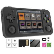 Detailed information about the product Retro Handheld Game Console,3.5 Inch IPS Screen Built-in 64G TF Card 5528 Games Support HDMI TV Output 5G WiFi Bluetooth 4.2 (Black)