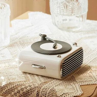 Retro Speaker 6D Surround Sound Vintage Record Music Player White