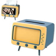 Detailed information about the product Retro TV Tissue Box Cover Cute and Practical Cell Phone Holder Tampon Holder for Kitchen, Bedroom Dressers, Desks and Tables, Creative Gift, Blue