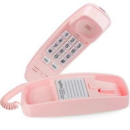 Detailed information about the product Retro Wall Phone with Big Button Lighted Keypad, No AC Power Required, Loud Visual Ringer, Volume Control, Vintage Corded Phone for Home Office,Pink