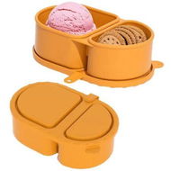 Detailed information about the product Reusable Silicone Containers With Lids,Lunch Box,2 Compartments,Portable Silicone Food Storage Box For Picnics,School,And Office Color Orange
