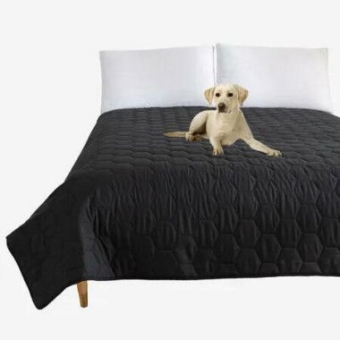 Reversible Pet Blanket Dog Bed Cover for Couch, Sofa, or Bed, Waterproof Anti-Scratch & Washable Changing Mat (52*82 inch, Black)