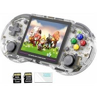 Detailed information about the product RG353PSï¼ˆTransparent Whiteï¼‰ Retro Handheld Game Console ,Single Linux System RK3566 Chip 3.5 Inch IPS Screen 128G TF Card Preinstalled 4519 Gamesï¼ŒGift