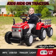 Detailed information about the product Ride On Car Remote Control Kids Children Tractor 12V Battery Powered Off Road Electric Toy Vehicle Farm Trailer Loader Truck USB MP3 Player LED Light