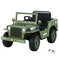 Detailed information about the product Rigo Kids Electric Ride On Car Jeep Military Off Road Toy Cars Remote 12V Olive