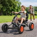 Rigo Pedal Go Kart Kids with Plastic Wheels Forward Reverse Black 84cm. Available at Crazy Sales for $149.95