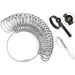 Ring Sizer Measuring Tool Kit,27 PCS Stainless Steel Measuring Ring Tool,Ring Size 0-13 with Half Size,2 PCS Reusable Finger Size Tape with Magnified Glass. Available at Crazy Sales for $7.99