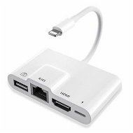 Detailed information about the product RJ45 Ethernet Adapter 4 In 1 Lightning To HDMI 1080P HD Network LAN Wired USB Data Sync Charging Card Reader