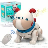 Detailed information about the product Robot Dog Pets Toy Remote Control Robot Dog Toy with Touch Interaction, Recordable, Soothing Music Mode, LED Light(Blue)