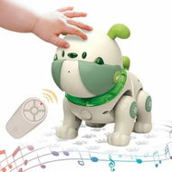 Detailed information about the product Robot Dog Pets Toy Remote Control Robot Dog Toy with Touch Interaction, Recordable, Soothing Music Mode, LED Light(Green)