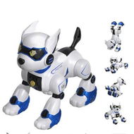 Detailed information about the product Robot Dog Toy for Kids, Programmable Remote Control Robot Puppy with Voice & Touch Sensors, Dancing & Singing (Blue)