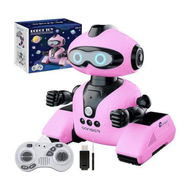 Detailed information about the product Robots Toys for Kids, 2.4Ghz Remote Control Robot Toys with Music and LED Eyes for Boys Girls 3 to 12 Year Pink