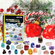 Detailed information about the product Rock Collection Advent Calendar 2023 with 24 Gemstones, Complete Gem and Fossil Collection Christmas Countdown Calendar