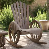 Detailed information about the product Rocking Adirondack Chair Solid Wood Fir