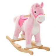 Detailed information about the product Rocking Animal Horse Plush 65x32x58 cm Pink