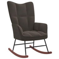 Detailed information about the product Rocking Chair Dark Grey Velvet