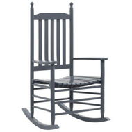 Detailed information about the product Rocking Chair With Curved Seat Grey Wood