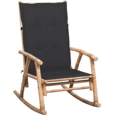 Rocking Chair With Cushion Bamboo