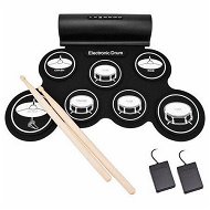 Detailed information about the product Roll Up Drum With Headphone Jack Built-In Speaker (DC Powered) Digital Touch 7 Labeled Drum Pads 2 Foot Pedals.