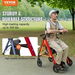 Rollator Walker for Seniors and Lightweight Aluminum Foldable Rolling Walker with Adjustable Seat and Handle Outdoor Mobility Rollator Walker. Available at Crazy Sales for $239.95