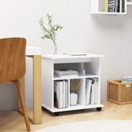 Detailed information about the product Rolling Cabinet White 60x45x60 cm Engineered Wood