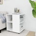 Rolling Cabinet White 60x53x72 cm Engineered Wood. Available at Crazy Sales for $159.95