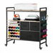 Rolling Craft Cart and Storage Table with 20 Vinyl Roll Holders 3 Drawers Black. Available at Crazy Sales for $339.96
