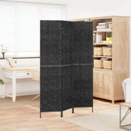 Detailed information about the product Room Divider 3-Panel Black 122x180 cm Water Hyacinth