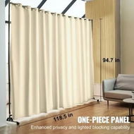 Detailed information about the product Room Divider, 8 ft x 10 ft(96Ã—120inch) Portable Panel Room Divider with Wheels Curtain Divider Stand, Room Divider Privacy Screen for Office, Bedroom, Dining Room, Study, Beige