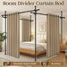 Room Divider Curtain Rod No Drill Temporary Wall Tension Privacy Separator Adjustable Partition Separate Standing Floor to Ceiling Dining Office Space. Available at Crazy Sales for $119.98
