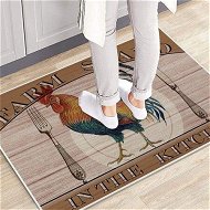 Detailed information about the product Rooster Kitchen Rugs Set Non-Slip Washable Kitchen Floor Rug And Mat Rooster Chicken Theme Kitchen Mat For Farmhouse Style Floor Decor 43*120cm.