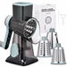 Rotary Cheese Grater Hand Crank Cheese Shredder Vegetable Mandoline Slicer for Kitchen 3 in 1 Changeable Blades for Cheese Potato Nuts Chocolate Ice. Available at Crazy Sales for $29.99