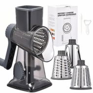 Detailed information about the product Rotary Cheese Grater Hand Crank Cheese Shredder Vegetable Mandoline Slicer for Kitchen 3 in 1 Changeable Blades for Cheese Potato Nuts Chocolate Ice