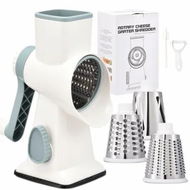 Detailed information about the product Rotary Cheese Grater Hand Crank Cheese Shredder Vegetable Mandoline Slicer for Kitchen 3 in 1 Changeable Blades for Cheese Potato Nuts Chocolate Ice